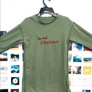 Army green t-shirt dress